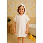 Ender Home CottonVerse Havlu Panço – %100 Pamuk Kapüşonlu - Beyaz - 5 - 6 Yaş
