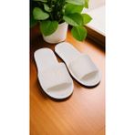 Ender Home CozySteps Banyo Ve Ev Terliği – %100 Pamuk Havlu Kaymaz İnce Taban , Yüksek Su Emicilik - Ekru