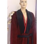Ender Home DreamSoft Lüx Şalyaka Bornoz – %100 Pamuk, Kadife , Unisex - XL - 2XL - Siyah