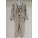 Ender Home DreamSoft Şalyaka Bornoz – %100 Pamuk, Kadife, Unisex - L - XL - Bej