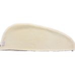 Ender Home Düğmeli Saç Kurulama Bonesi Triga Kadife Baş Havlusu Saç Bonesi - 65 x 25 cm - Krem