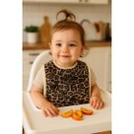 Ender Home Mini Safari 2'li Leopar Desenli Bebek Mama Önlüğü – Sıvı Geçirmez %100 Pamuk 25x40 Cm - Standart - Renkli