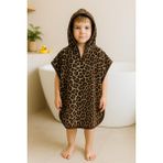 Ender Home Mini Safari Leopar Desenli Havlu Panço – %100 Pamuk Kapüşonlu - 3 - 4 Yaş - Renkli