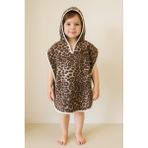 Ender Home Mini Safari Leopar Desenli Havlu Panço – %100 Pamuk Kapüşonlu - 5 - 6 Yaş - Renkli