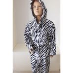 Ender Home Safari Zebra Desen Genç & Çocuk Kapşonlu Bornoz – %100 Pamuk, Unisex - 13 - 14 Yaş - Renkli