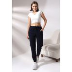 Endies Önü Çımalı Paçası Lastikli Eşofman 21304 Lacivert - XL