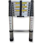 Endokon 290 cm. - 10 Basamaklı Teleskobik / Teleskopik Alüminyum Merdiven - Uzayan Merdiven