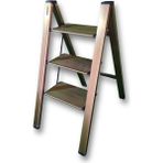 Endokon Katlanır Şık Merdiven Bronz - Geniş 3 Basamaklı - Alüminyum - Ev - Ofis Merdiveni