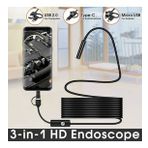 Endoskop 3 İn 1 Yılan Kamera Usb Micro Usb Type-C Uyumlu 20M
