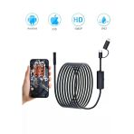 Endoskop Yılan Video Kamera Ios Ve Android Uyumlu Led’li 10 Metre 8 Mm Sert Kablo 2Mp Mirem0015k-Metreios