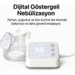 Endostall AXD-305 Dijital Göstergeli Kompresör Nebülizatör – Sessiz Inhaler Solunum Cihazı (Çocuk & Yetişkin) - Dijital Gösterge - Sessiz Nebul - - Beyaz