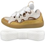 Endoto Düz Bağcıkları Değiştirmek için Lanvin Sneaker Ayakkabıları, Yedek Bağcık İpleri (Beyaz, 68 İnç)