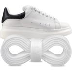 Endoto Düz Bağcıkları için Alexander McQueen Oversized Sneaker Ayakkabıları, Yedek Büyük Bağcıklar İpleri (Beyaz, 40 İnç)
