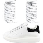 Endoto Düz Bağcıkları için Alexander McQueen Oversized Sneaker Ayakkabıları, Yedek Büyük Bağcıklar İpleri (SiyahBeyazGri, 50 İnç)