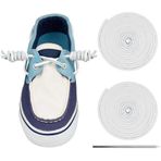 Endoto Sperry deri tekne için ayakkabı bağcığı yedek ayakkabı bağcıkları Topsider ördek çizme mokasen ayakkabı, beyaz, 60Inch/155cm