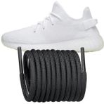 Endoto Yuvarlak Bağcıkları için Adidas Boost 350 V1/V2, 380, 500/500 HIGH, 700, 750, 950 Sneaker Ayakkabıları, Yedek Bağcıklar İpleri (Siyah, 47 İnç)