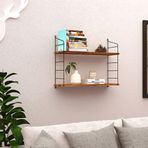 Endpa Armoni 2 20x72 cm Yerli Ceviz Raflı Set
