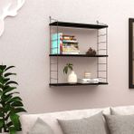 Endpa Armoni 20x72 cm Siyah 3 Raflı Set