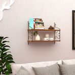 Endpa Seramoni 20x72 cm Yerli Ceviz 2 Raflı Set
