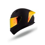 ENDRO Noctrum Mat siyah Kask ( Revo Kırmızı Spoiler )