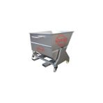 Endüstri Grup - 500 Litre Krom Paslanmaz Forklift Devirme Tertibatlı Konteyner - Devirmeli Atık Çöp Hurda Mermer Cnc Talaş Arabası Konteyneri Kovası Kazanı Sepeti