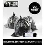 Endüstriyel Çöp Poşeti Hantal Boy/600 Gr (20 Adet)