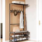 Endüstriyel Entryway ayakkabı raf tezgah kanca Metal kaymaz portmanto depolama şık koridor nizer oturma odası için çizilmeye dayanıklı tasarım