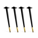 Endüstriyel Konik Yemek Masası Ayakları 4 Parça Ayarlanabilir Mobilya Ayakları Sehpalar Banklar Sandalyeler ve Şifoniyerler için Siyah/Altın 72 cm Modern Ev Dekoru için Mükemmel