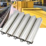 Endüstriyel Konveyör Bant Değiştirme Silindirleri - Fabrikalar, Depolar, Ağaç İşleme ve Yerleştirme için Rulmanlı 25mm Paslanmaz Çelik Borular (50 Paket, 22 "Uzunluk)