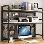 Endüstriyel Masa nizer Ayarlanabilir Ferforje Ekran Raf Masaüstü Kitaplık Ofis ve Ev için 85x30x98cm