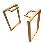 Endüstriyel Metal Masa Ayakları 2'li Set Modern Kare Çerçeve Yemek Masası Tabanı 70cm Yükseklik 40 70cm Genişlik Demir Mobilya Ayakları Ofis ve Ev Kullanımı için Altın Kaplama