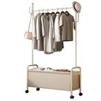 Endüstriyel Paslanmaz Çelik Askılık, Kancalı ve Saklama Sepeti ile Ağır Hizmet Salonu Ağacı, Giriş Koridoru Yatak Odası için Sağlam Metal Stand (60/80/100CM)