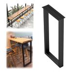 Endüstriyel Siyah Masa Ayakları Kare Masalar için DIY Dekoratif Mobilya Ayakları Bar ve Restoran Sayaçları için Destek Ayakları Metal 30x100cm/11.8x39.4in Vidalar ile