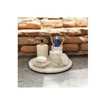 Endüstriyel Tarzda Mermer Desenli Beton Banyo Aksesuar Seti (5 Parça)