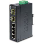 Endüstriyel Tip Yönetilemeyen Ethernet Switch (Industrial Unmanaged Ethernet Switch)4-Port 10/100Base-TX2-Port 100Base-FX SFP yuvaIP30, -40~75 Derece C