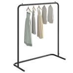 Endüstriyel U-Base Giyim Rafı, Ağır Hizmet Tipi Siyah Çelik Konfeksiyon Nizer, 60kg Kapasite, 60x40x150cm, Ev ve Perakende Kullanım için Bağımsız Elbise Askısı