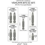 Endüstriyel Ümit Yapı Market 7 Parça Profesyonel Bits Uç Seti: 50MM Ph2 Pz2 T30 Torx ve Düz Matkap Vidalama Ucu