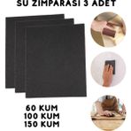 Endüstriyel Ümit Yapı Market Su Zımparası Seti 60 100 150 Kum – Pas ve Boya Temizleme Için 3’lü Set