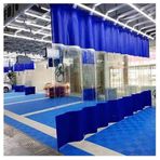 Endüstriyel Yıkama Bay Perdeleri Ağır Hizmet Tipi Şeffaf Panel ve Bölücü Perdeler Araba Yıkama için Garaj Kapısı Perdesi 2.6x3m Mavi Endüstriyel Kapaklar
