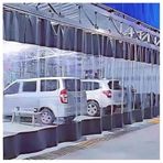Endüstriyel Yıkama Koyu Perdeleri Ağır Hizmet Garaj Bölücü ve Şeffaf Panel Kapı Perdesi Araba Yıkama ve Endüstriyel Kullanım için (Gri 2,2 x 3 m)