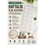 Eneci 2 Adet Şeffaf Haftalık Ilaç Takip Kutusu Günler Yazılı Seyahat Ilaç Kutusu