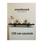eneefwood petek üstü raf 120x15 mat siyah dresuar