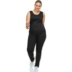Enenstyle Termal Sauna Takım Atlet Tayt - Siyah - 3XL