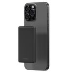 Energea Alupac Mini 5k 5.000 Mah 20W Type-C ve 15W Kablosuz Hızlı Şarj Magsafe Powerbank - Koyu Gri