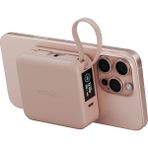 Energea Magpac Mini Plus 10.000 Mah 20W Type-C 2 Adet 20W Type-C Kablo Çıkışlı 15W Magsafe Powerbank - Pembe
