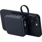 Energea Magpac Mini Plus 10.000 Mah 20W Type-C 2 Adet 20W Type-C Kablo Çıkışlı 15W Magsafe Powerbank - Siyah