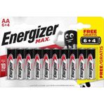 Energizer Alkalin Max AA 6+4 Kalem Pil 10'lu