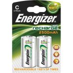 Energizer C Size 2500mAh Orta Boy Pil Şarj Edilebilir 2'li