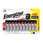 Energizer Max Alkaline AA 6+4 Pil, Krom/Siyah/Kırmızı