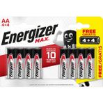 Energızer Pil Aa Alkaline Max 4+4 8'li Kalem Pil